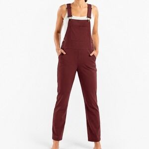 Wild Rye Mahogany Maroon Elorie Technical Overalls Jumpsuit Utility Size 12